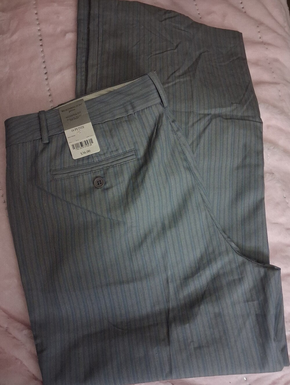Worthington Gray Pinstripe Dress Pants
